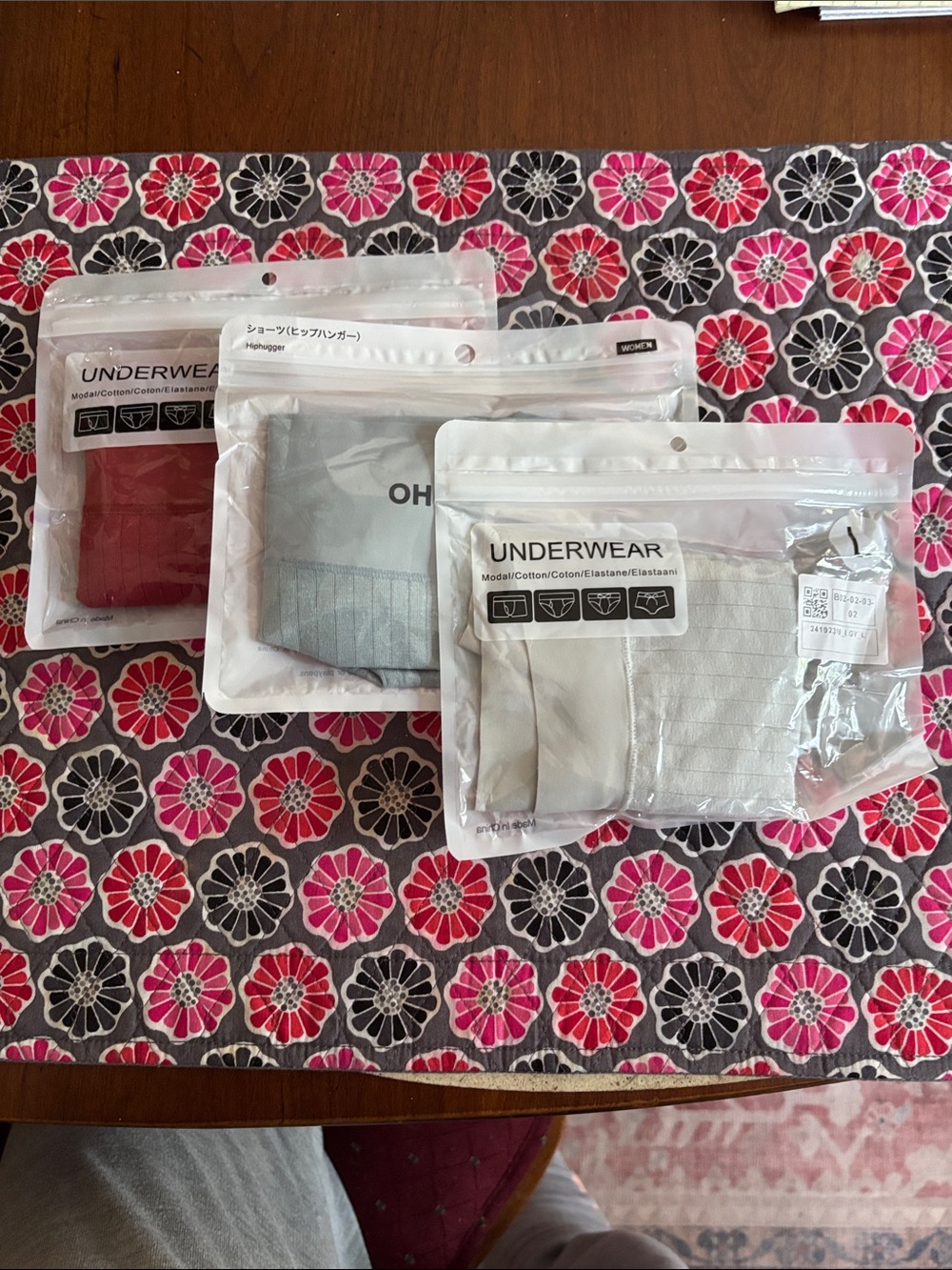 Women’s Ribbed Modal Cotton Hipster Briefs - OhComfy brand, L, 3 pairs